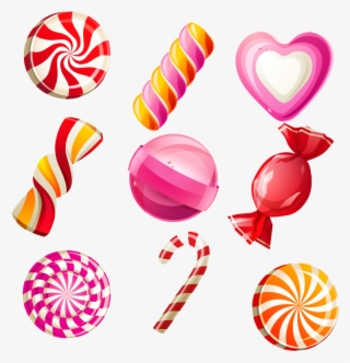 Png Stock Bonbon Bear Candy Sweetness Colored Pattern - 9 Lollipops Clipart