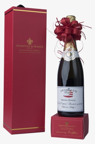 Personalised Champagne And Truffle Gift Set - Glass Bottle
