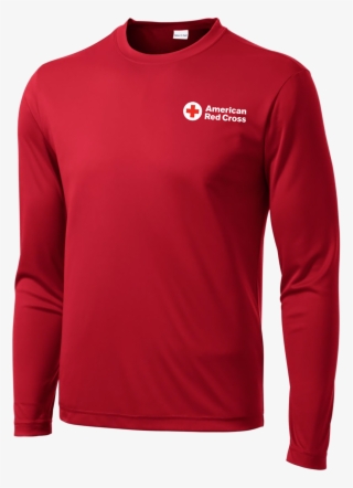 Unisex Performance Long Sleeve T-shirt With American - Red Cross T Shirt