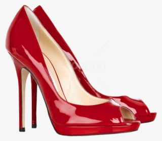 Free Png Red Female Heels Png Images Transparent - Jimmy Choo Red Peep Toe Pumps