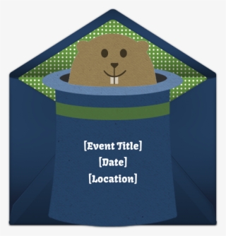 Groundhog Top Hat Online Invitation - Punxsutawney Phil