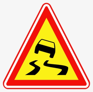 Korean Traffic Sign - Traffic Sign Slippery Road
