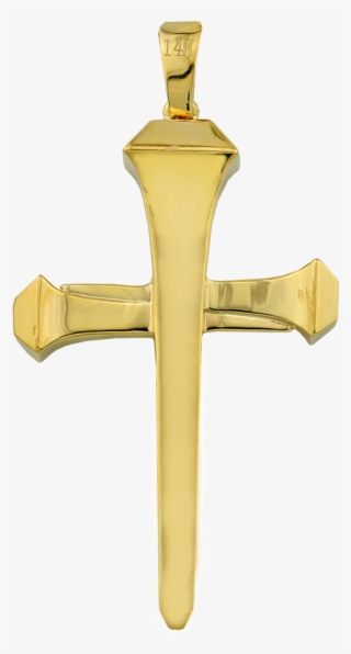 Nail Cross Pendant With Diamonds - Cross