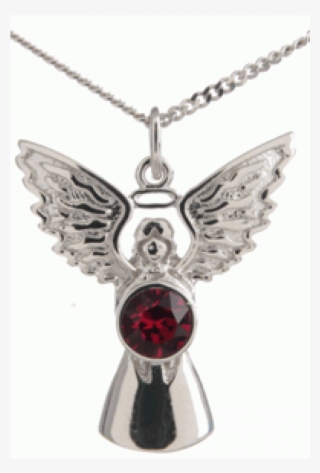 Garnet Guardian Angel Necklace - Necklace