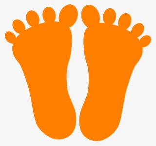 Orange Footprints Clipart