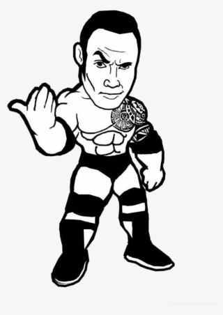 Download - Wwe The Rock Cartoon Transparent PNG - 762x1048 - Free Download  on NicePNG
