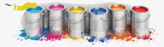 Decorative Oil Color Bucket Paint Brush Roller Clipart - Painting Business Card Logos