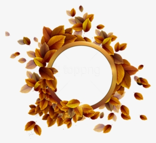 Free Png Best Stock Photos Fall Leaves Round Png Frame - Round Photo Frame Png