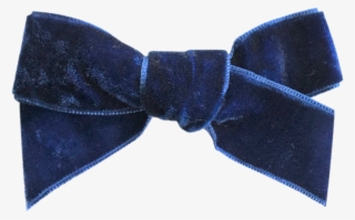 Image Of Sapphire French Velvet Bow Clip - Paisley