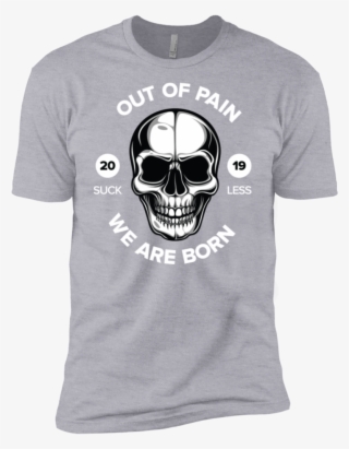 Out Of Pain 2019 White Skull T-shirt - Shirt