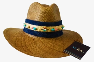 Sombrero Playa, Sombrero Colombiano Bordado A Mano - Fedora