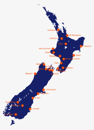 Hooker Pacific Moving & Storage Is Your Trusted International - New Zealand Map Vector