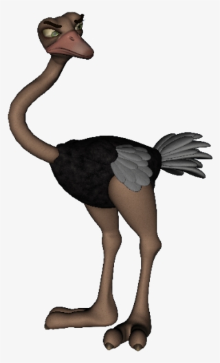 Cartoon Ostrich 4 Height= - Ostrich