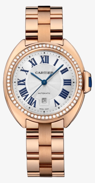 Clé De Cartier Watch 31 Mm, Rose Gold, Diamonds - Cartier Womens Watch