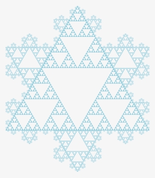 A Snowfalke Made Of Fractal Patters Koch Snowflake - Triangle