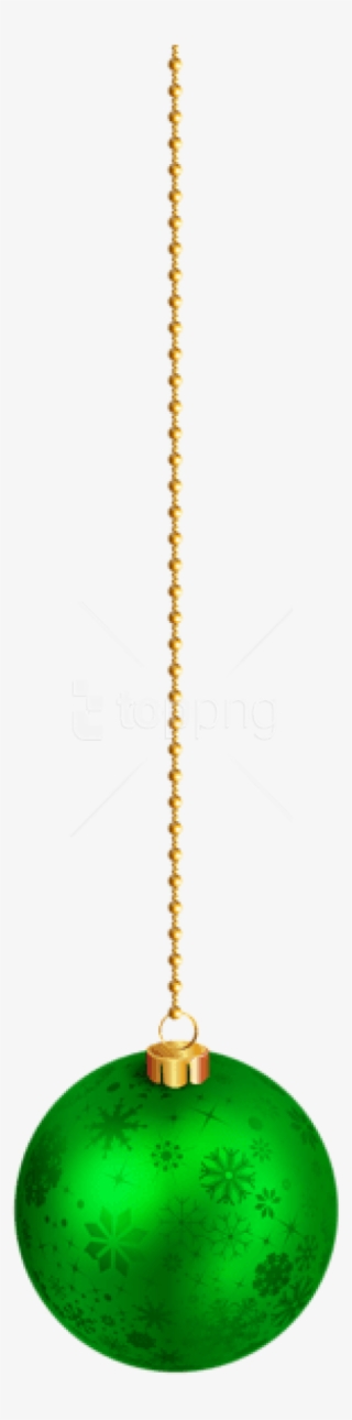 Free Png Hanging Green Christmas Ball Png - Chain