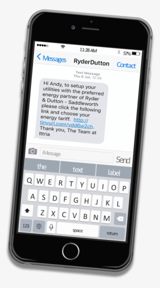 Example Of Text Message - Mobile Device