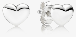 Hearts Stud Earrings - Pandora Plain Heart Earrings