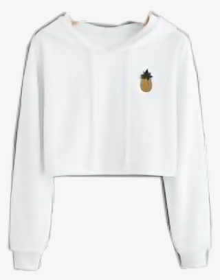 #croptop #croptops #sweatshirt #white #pineapple #png