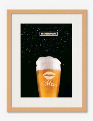 Beer Galaxy Framed Wall Art With Border Pine - Ice Cream Cone
