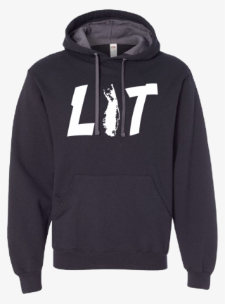 Straight Up Lit Hoodie - Damn Wide Neck Hoodie