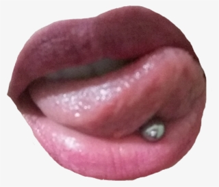 Adesivoadesive Lipstongue Piercing Piercedgirl - Tongue