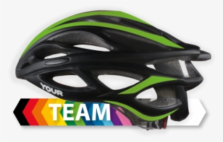 Your Helmets Team Black Left Green Stripes Category - Bicycle Helmet