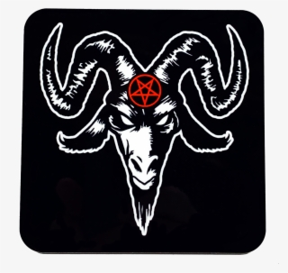baphomet drink coaster - satanic goat
