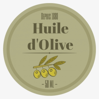 Custom Self-adhesive Label Round Olive Oil - Circle