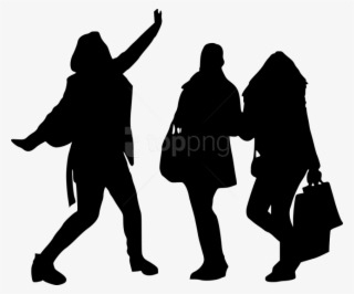 Free Png Girl Group Hoto Posing Silhouette Png Images - Group People Png Silhouette