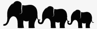 Muursticker Drie Olifanten Op Een Rij - Fila De Elefantes
