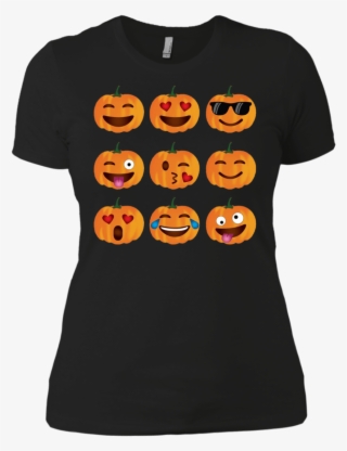 High Quality Pumpkin Emoji Halloween Costume Ladies - Shirt
