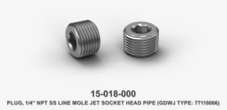 1/4" Npt Stainless Steel Line Mole Jet Socket Head - Bellows