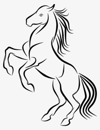 Horse Tattoo Logo Jump Line Mustang Black Power
