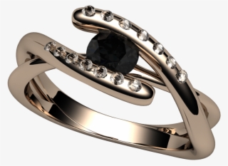 ring set with black diamond - pre-engagement ring