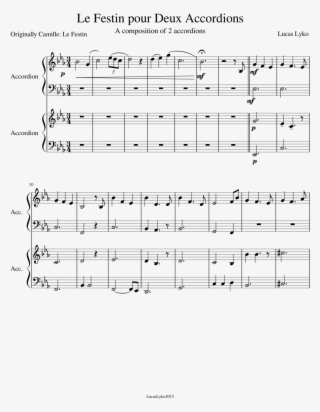 Le Festin Pour Deux Accordions Sheet Music Composed - O Little Town Of Bethlehem Saxophone