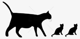Free Png Download Cat Icon Png Images Background Png - Cat With Kittens Silhouette