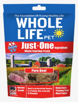 Whole Life Just One Grain Free Pure Beef Freeze Dried - Whole Life Living Treats Freeze Dried Real Peanut Butter