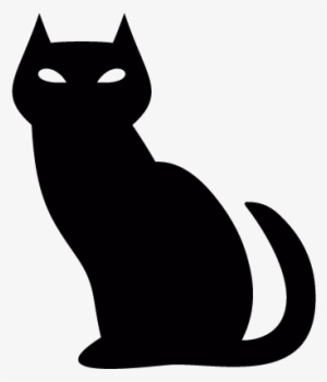 Black Evil Cat Vector - Gato Preto Halloween Desenho
