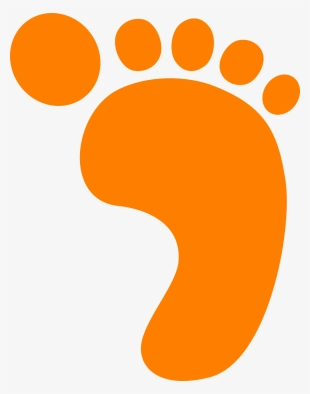 footprints clipart orange - foot print
