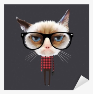 Funny Cartoon Cat, Vector Eps10 Illustration - Grumpy Kitty Cat T Shirt T-shirt