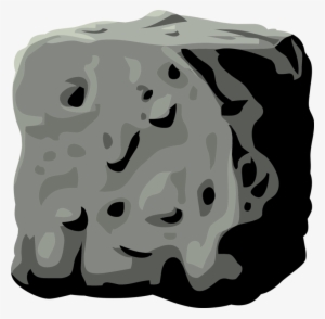 Square Two-dimensional Space Cartoon Rock Black And - Square Rock Clipart