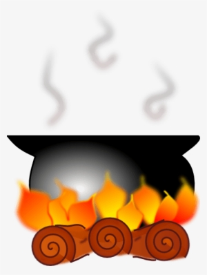 Cooking Pot On Fire Clipart - Pot Of Boiling Water Clipart
