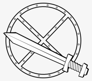 How To Set Use Jonadab Round Sword And Shield Svg Vector
