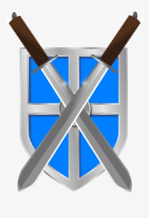 Swords And Light Blue Shield Clip Art - Knight