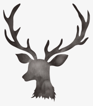 Creative Hand Painted Antler Png Element - Floral Design On Deer