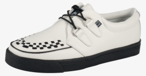 White Leather Creeper Sneakers - T.u.k. Original Footwear Leather 2-ring Sneakers