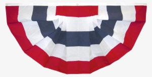 Patriotic Pleated Fan Cotton - Bunting Red White And Blue