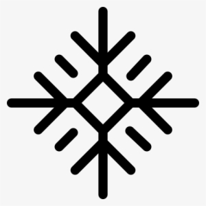 Snowflake Made Of Lines And Diamond Outline Vector - Ice Crystal Logo