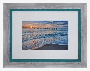 Sunset Beach Framed Art Print Island Art Stone Harbor - Art Print: Johnson's Sun Down, 11x14in.